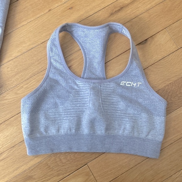 ECHT Arise Seamless Grey High Rise Legging + Sports Bra SET Size Small - Picture 8 of 11